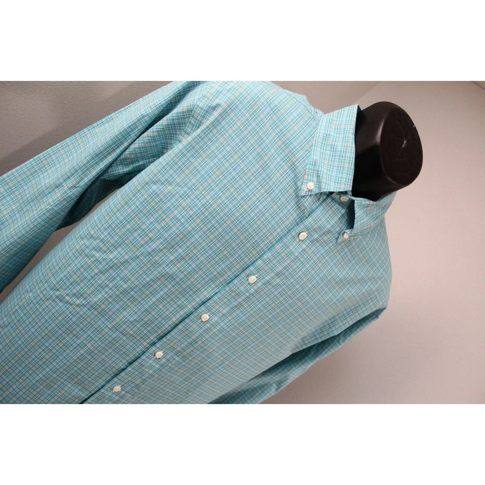Polo Ralph Lauren Dress Shirt Plaid 120s 2-Ply‎ Classic Fit Long Sleeve Mens XL